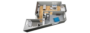 The Poppleton 3D Floor Plan - The Corvina