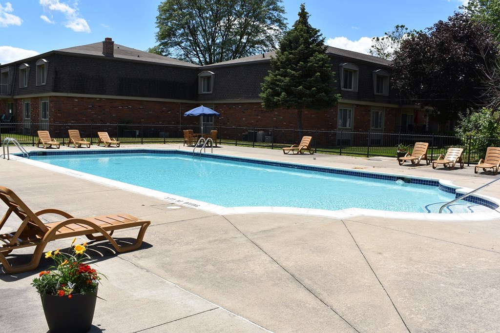 our swimming pool is in front of our building