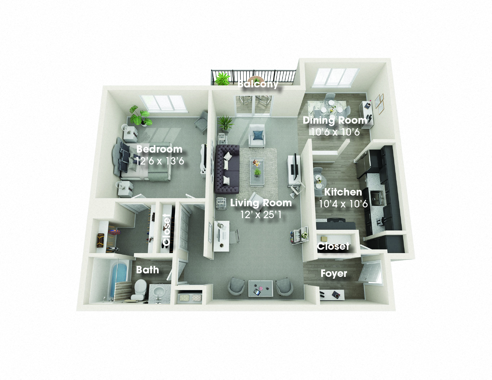 1 Bed 1 Bath Apartment