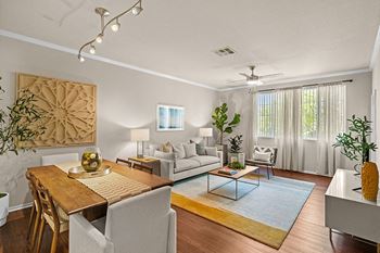 Nine-foot ceilings and crown molding