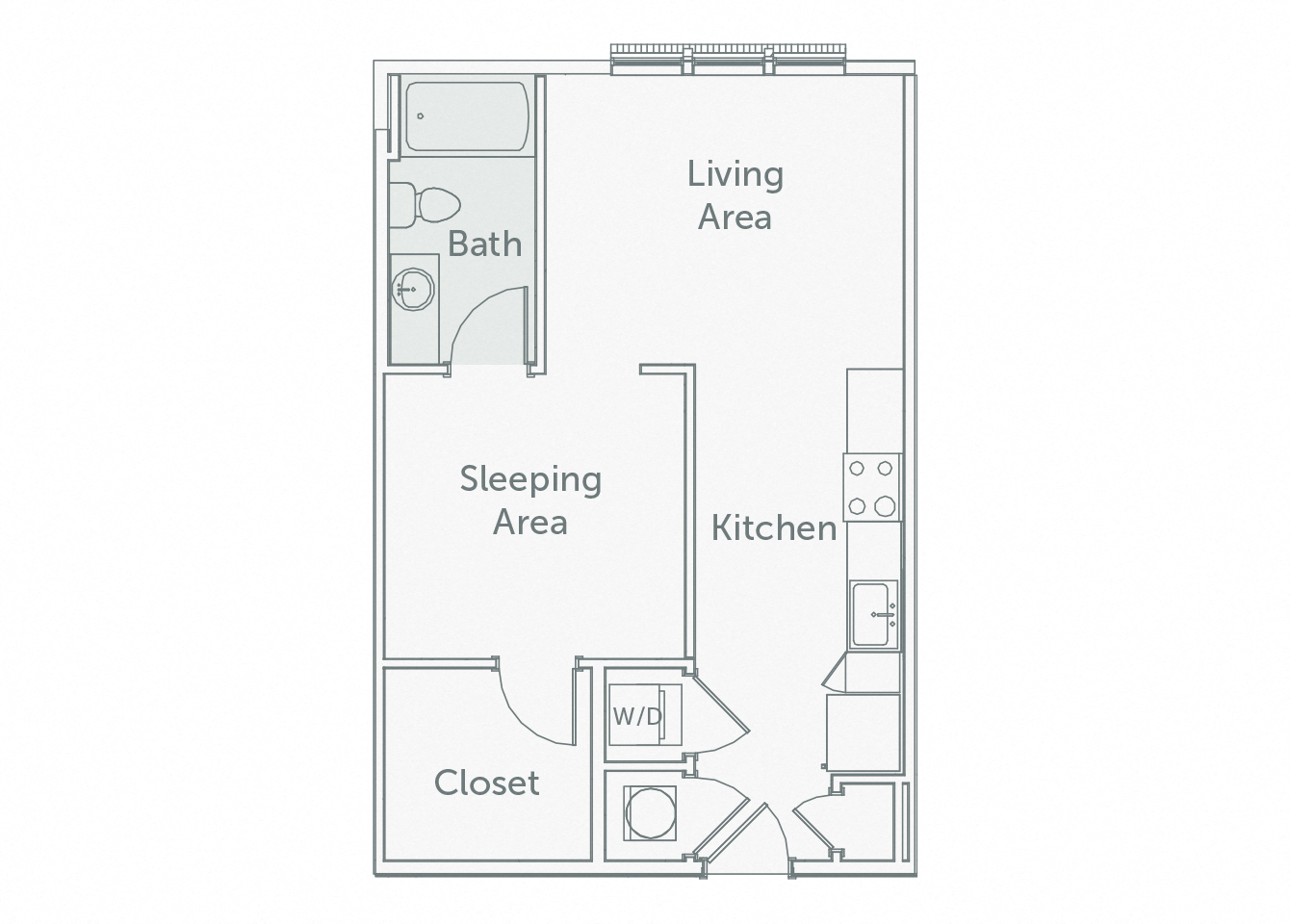 Element 29 - A02 - Studio - 2D floor plan