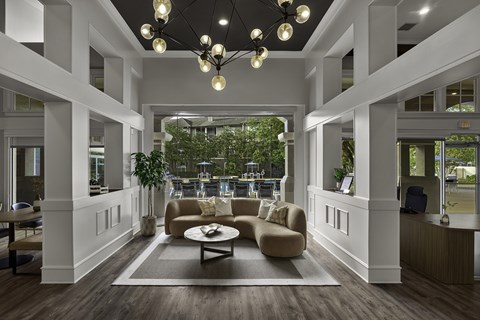 Resident clubhouse social area- The Estates at River Pointe