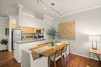 Breakfast bar in kitchen