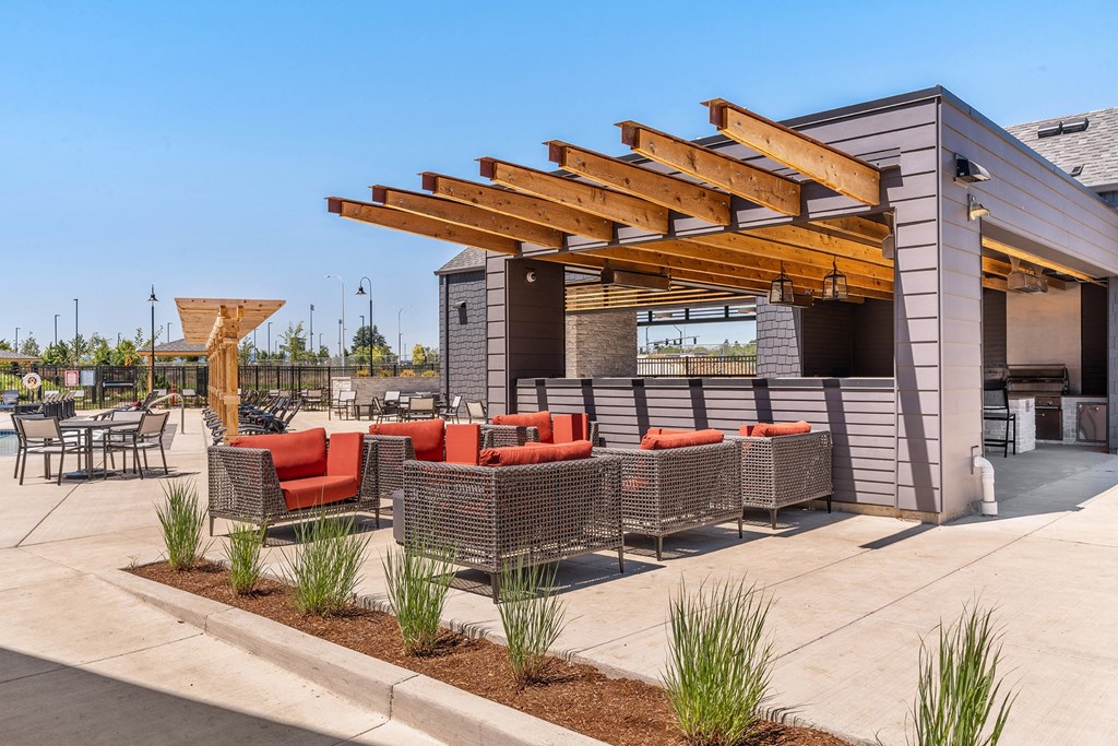 Arazo outdoor kitchen and lounge area