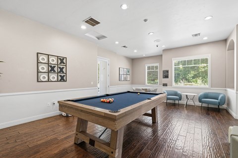 Clubhouse game room - Preserve at Blue Ravine