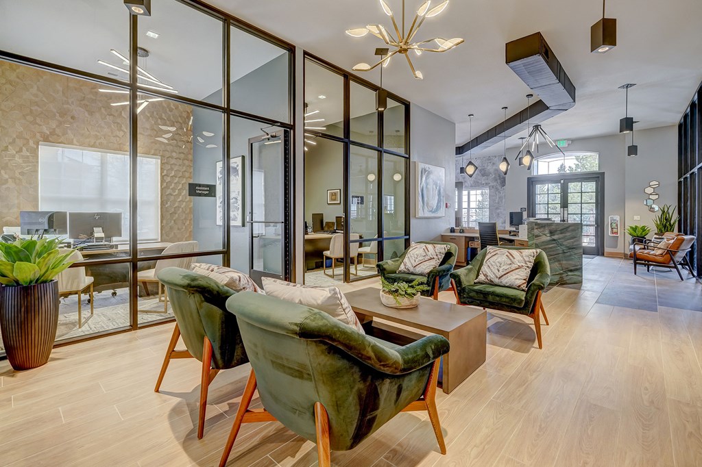 Ample seating by leasing office - Emmersyn at Lone Tree