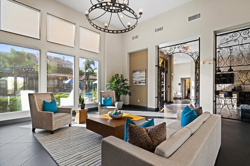 Foothills at Old Town Apartments clubhouse seating area