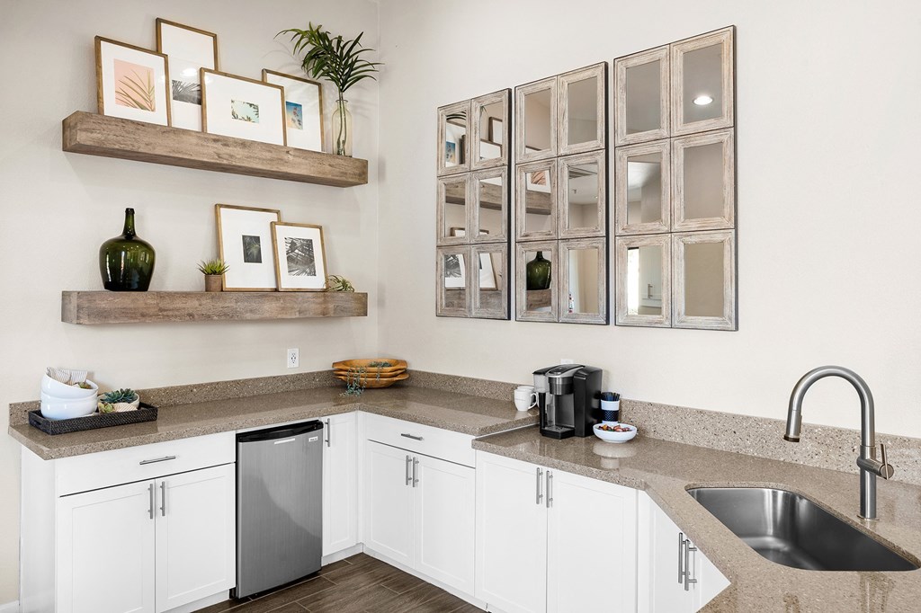 Coffee bar in the clubhouse - Arrowhead Landing Apartments