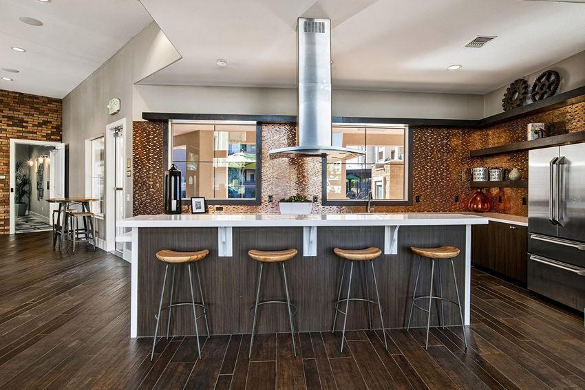 First and Main Apartments clubhouse kitchen - Photo Gallery