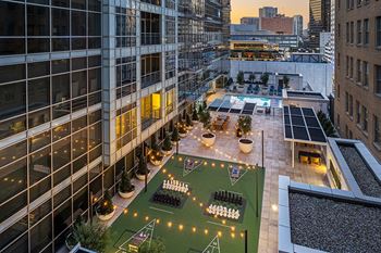 Rooftop terrace with games