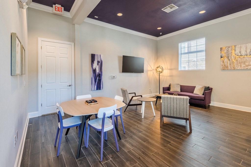 Social room with TV - The Crossings at Alexander Place