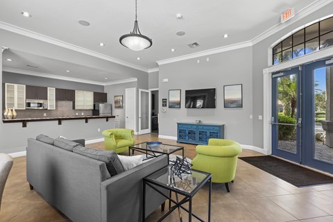 Resident clubhouse and social area - Delano at Cypress Creek