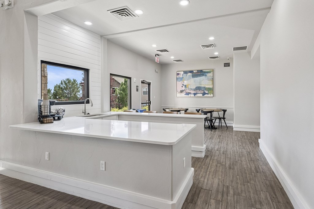 Clubhouse kitchen - Grand Centennial Apartments