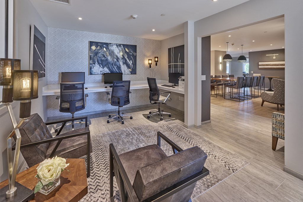 Lansdale Station Apartments business center