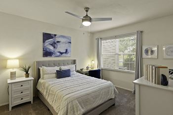 Lighted ceiling fans in bedrooms - The Gardens at Polaris