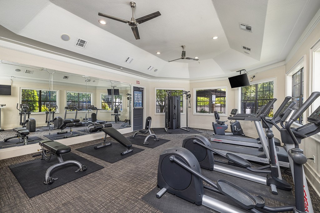 State-of-the-art fitness center with 24/7 access - DeLayne at Twin Creeks