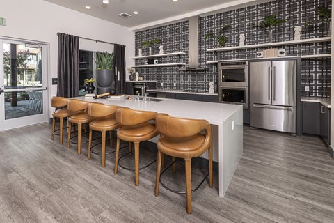 Clubhouse demonstration kitchen - NOVA at Green Valley