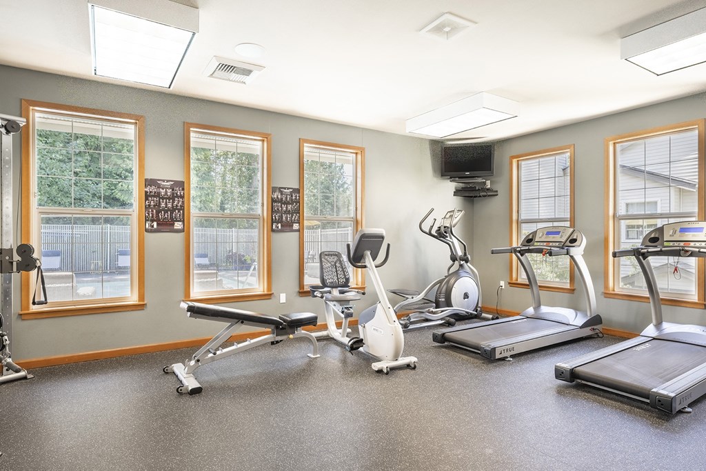 Cardio equipment with flat screen tv - Springbrook Apartments