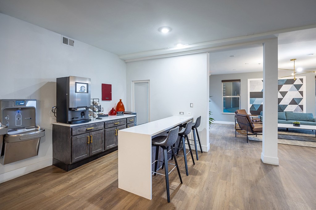Resident water station and coffee station - ABQ Uptown Apartments