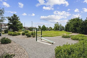 Fitness path with workout stations - Enclave at Cherry Creek