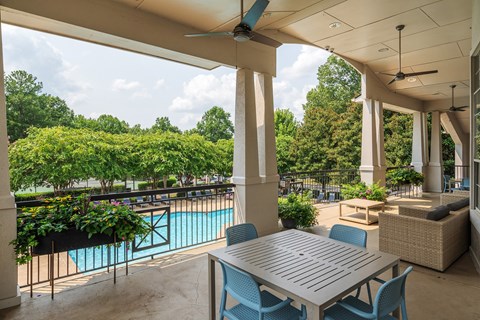 Poolside lounge area - Cheswyck at Ballantyne Apartments