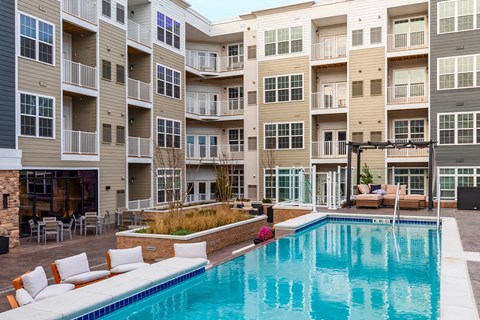 The Airdrie at Paoli Station resort-style pool