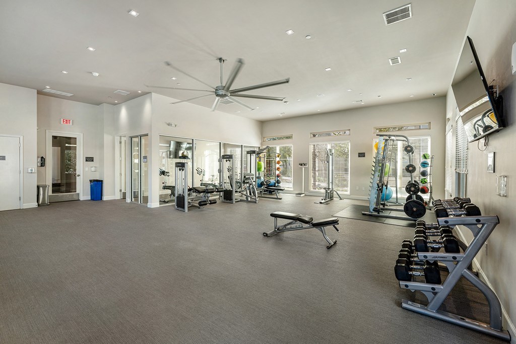 State-of-the-art fitness with ceiling fans - Everlee