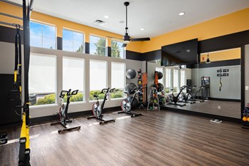 The Haven at Shoal Creek - Spin bikes and weights - Photo Gallery 12