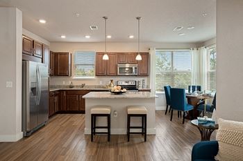 The Haven at Shoal Creek kitchen island