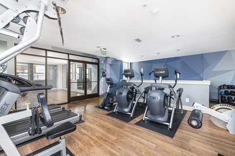 Sky fitness - state-of-the-art fitness center with city views - The Kirby