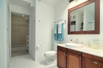 Wooden cabinets and details in the bathroom - Eitel Apartments - Photo Gallery 14