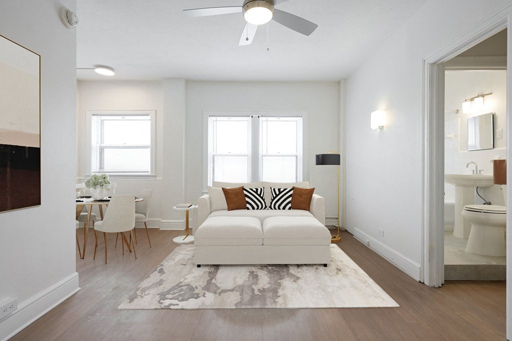 Well-lit living space - The Buckingham / The Commodore / The Parkway Apartments