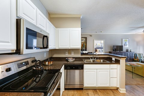 Island Park and Harbor Town Square Apartments - Stainless steel appliances