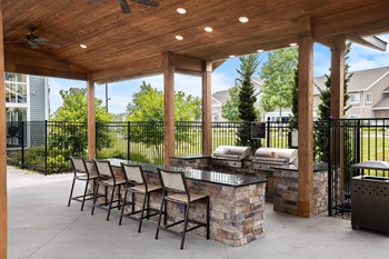 The Haven at Shoal Creek - Pool pavilion with BBQ grilling station - Photo Gallery 15