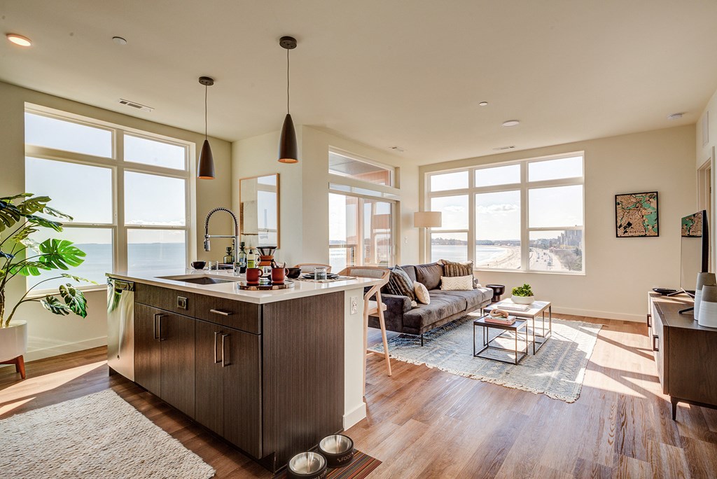 Open concept living spaces - BLVD at Revere Beach