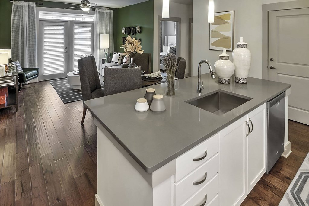 The Juncture Apartments breakfast bar island