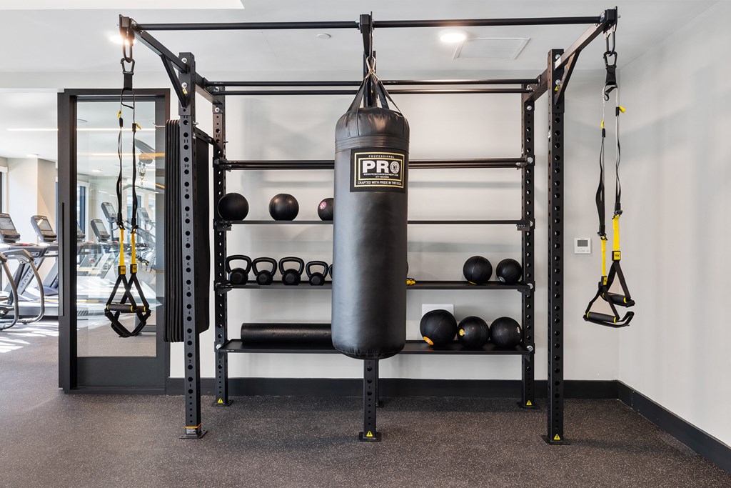 Movement studio with punching bag - Stonehill at West Orange
