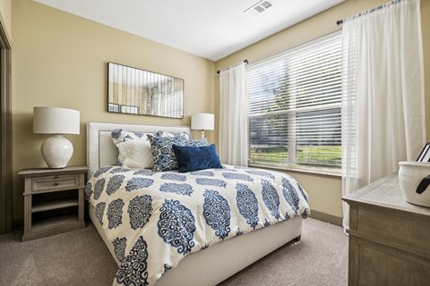 Carpeted bedrooms - Acadia at Cornerstar Apartments