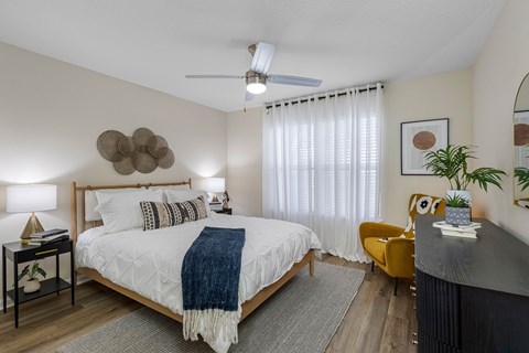 Lighted ceiling fans in every bedroom - The Colony at Deerwood Apartments