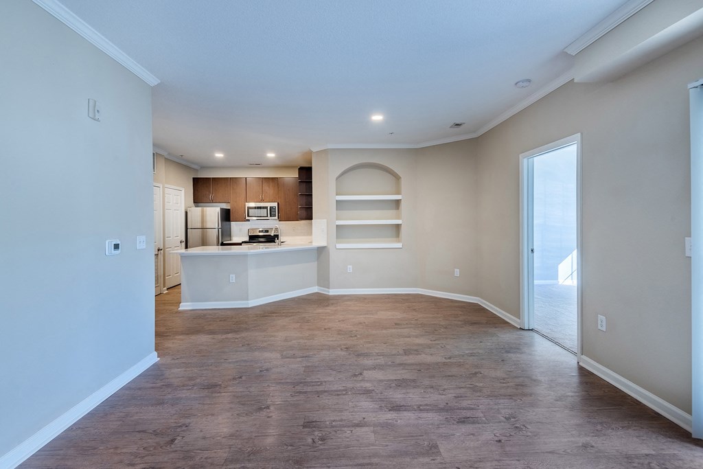 Wood-style flooring in select units - The Crossings at Alexander Place