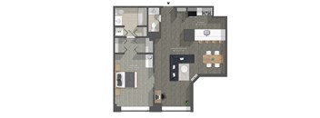 05 - 1 Bd 1 Bath - The Broderick - 3D
