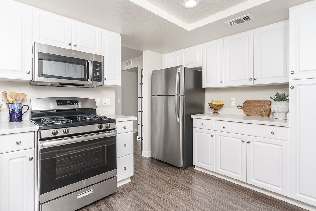 The Cascades Apartments stainless steel appliances