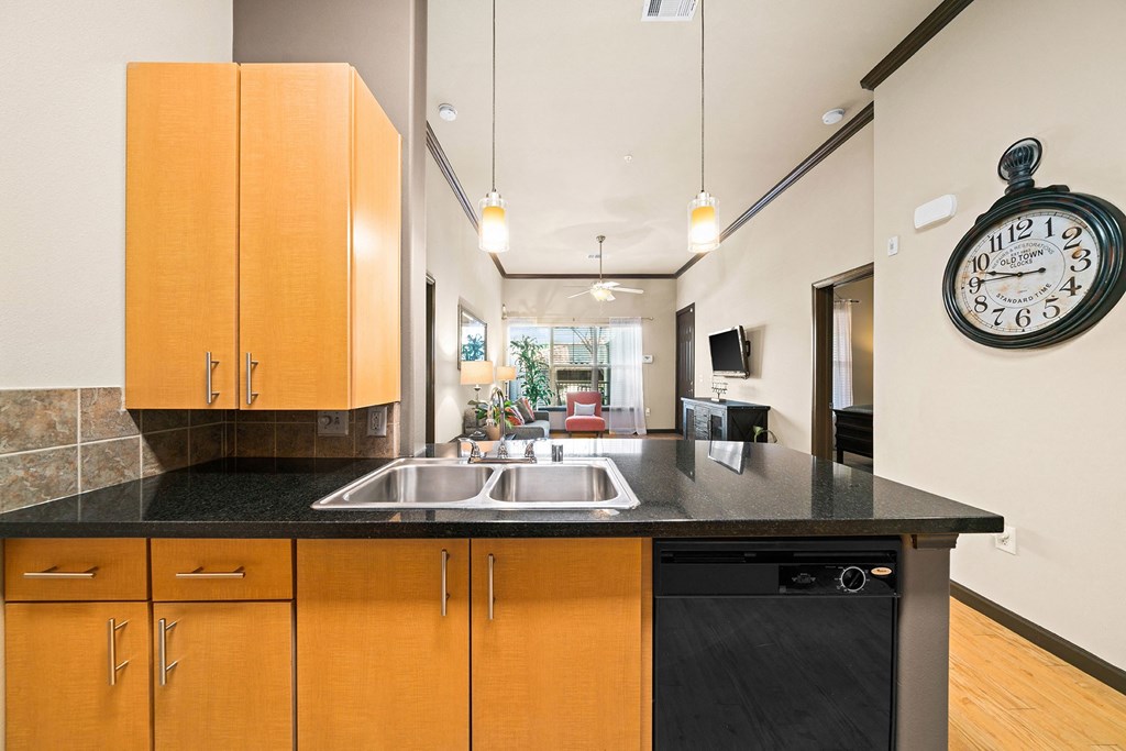 Foothills at Old Town Apartments double bowl kitchen sink