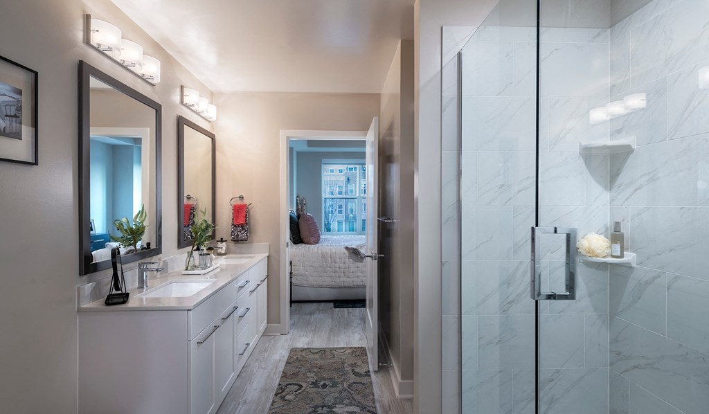 Double sink vanities in select units - Rockwell at Crown