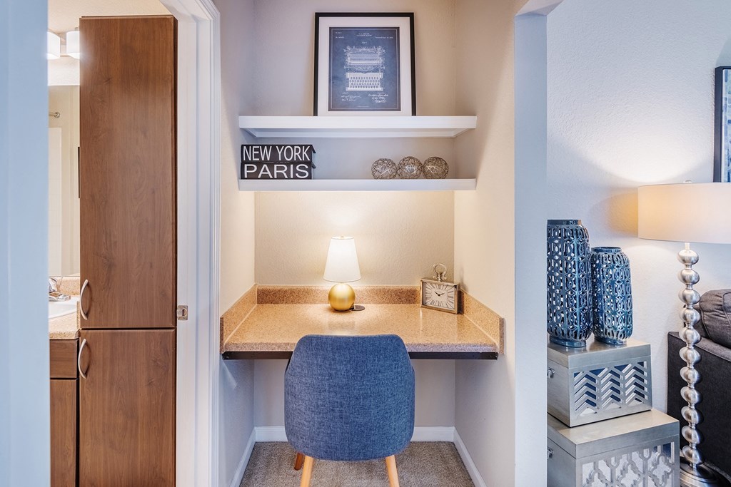 Build-in desks in select units - The Crossings at Alexander Place