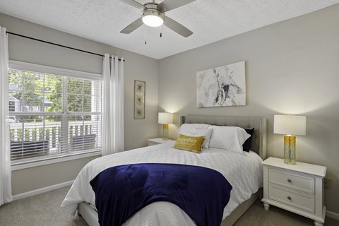 Lighted ceiling fans in living and main bedrooms - Evergreen Lenox Park