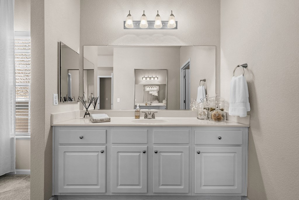 Cultured marble countertops in baths - Willow Spring Apartments