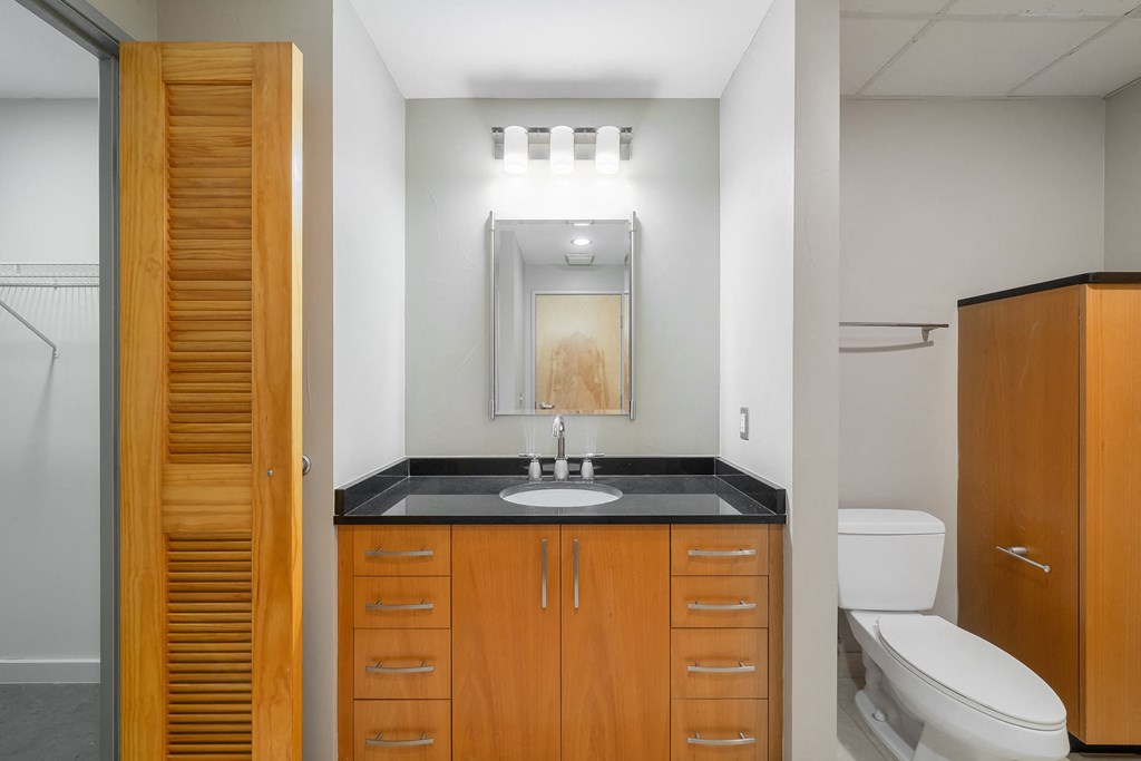 Well-lit bathroom - Main 3 Downtown