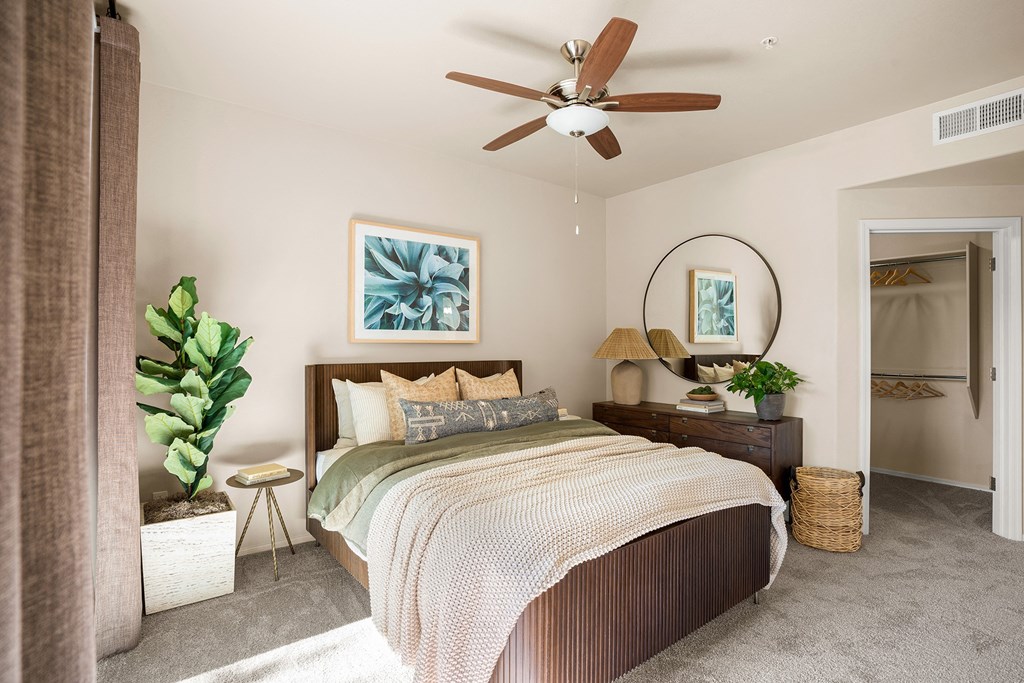 Ceiling fans in master bedrooms - Almeria at Ocotillo