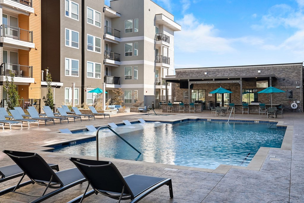 Element 25 resort-style pool and lounge deck